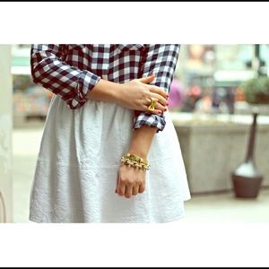 Express White Jacquard Skirt